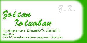 zoltan kolumban business card